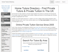 Tablet Screenshot of hometutorsdirectory.co.uk
